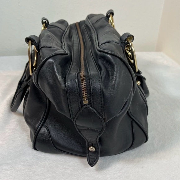 Authentic Gucci Black Leather GG Ring Shoulder Bag Vintage Y2K **AS IS** - Picture 6 of 16